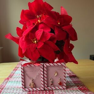 🍒🍀🍓 A NEW DAY FOUR LEAF CLOVER LOCKET WITH CHARM SET 🍒🍀🍒  NWT 🍒🍀🍒